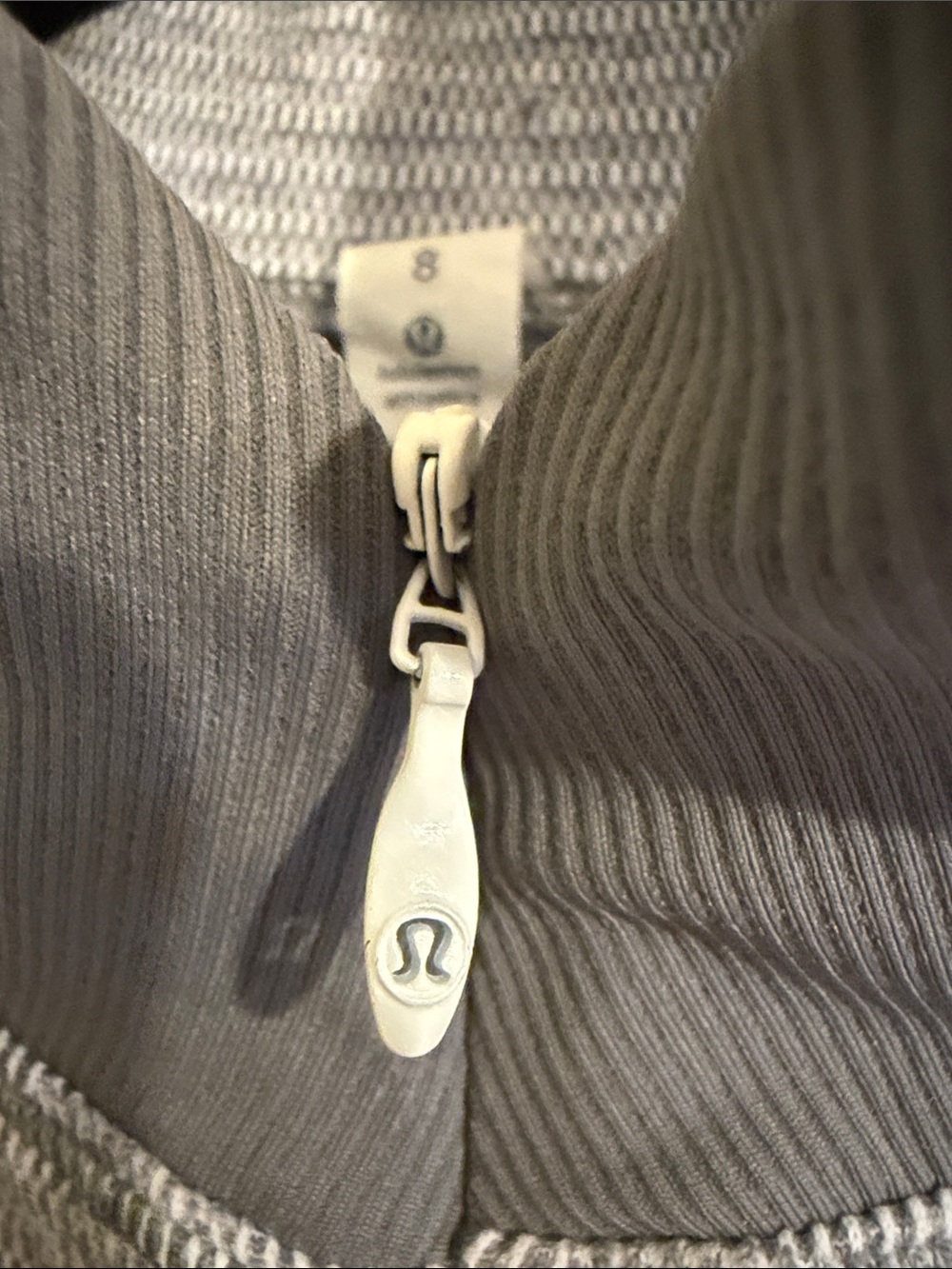 Lululemon Runderful 1/2 Zip Pullover Check Piqué White Heathered Slate Jacket - Picture 3 of 7